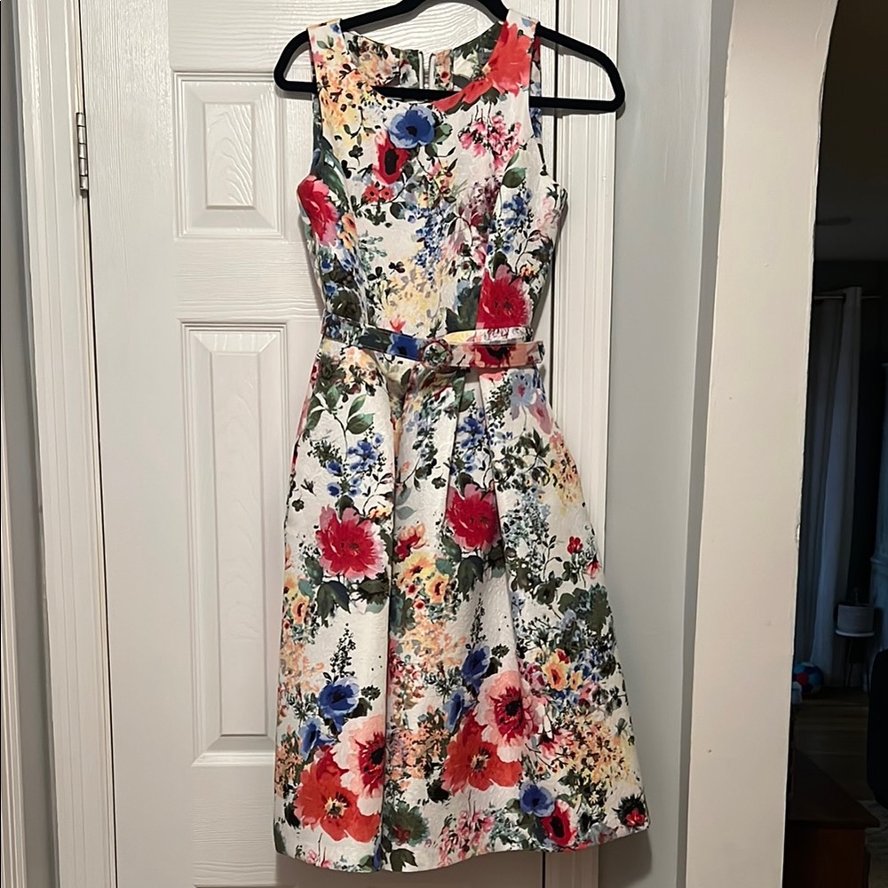 Floral Sleeveless Kentucky Derby Dress